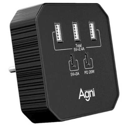 зарядное устройство AGNI TP-WB2U3E-black черный