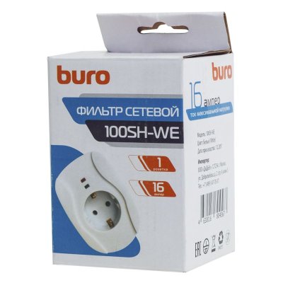 сетевой фильтр Buro 100SH-WE белый