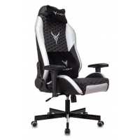 игровое кресло Бюрократ KNIGHT NEON SILVER черно-серебристый