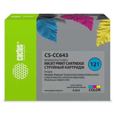 картридж Cactus CS-CC643 многоцветный