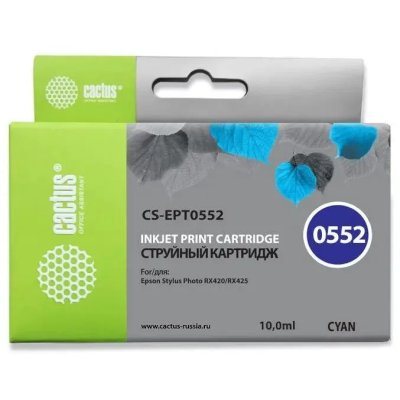 картридж Cactus CS-EPT0552 голубой