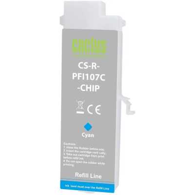 картридж Cactus CS-R-PFI107C-CHIP голубой