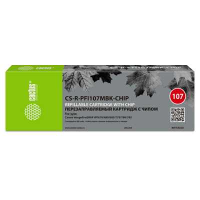 картридж Cactus CS-R-PFI107MBK-CHIP черный матовый