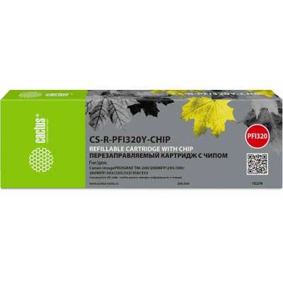 картридж Cactus CS-R-PFI320Y-CHIP желтый