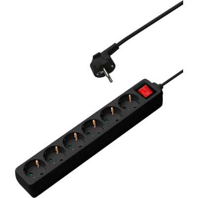 сетевой фильтр CBR CSF SP-6-018M-B Black черный