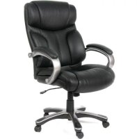 офисное кресло Chairman 435 Black кожа черный