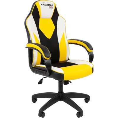 игровое кресло Chairman Game 17 Black-Yellow-White 7213491
