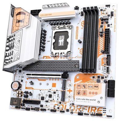 материнская плата Colorful COLORFIRE B760M-MEOW WIFI D5 ORANGE
