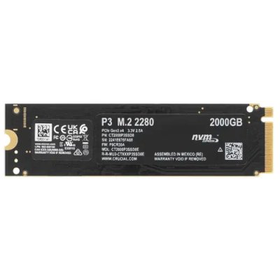 SSD диск Crucial P3 2Tb CT2000P3SSD8 Черный