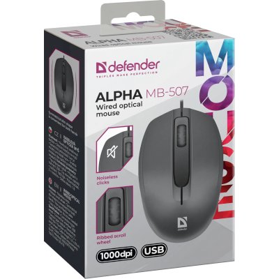 мышь Defender Alpha MB-507 Black Черный