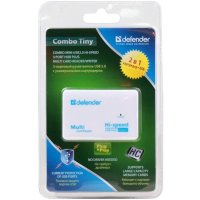 разветвитель USB Defender Combo Tiny белый