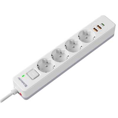сетевой фильтр Defender DFS 141 White белый