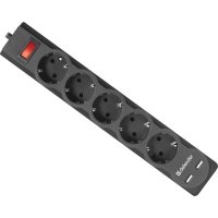 сетевой фильтр Defender DFS 755 Black черный