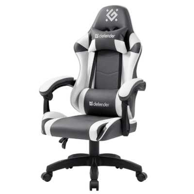 игровое кресло Defender Fortune Grey/White серый-белый