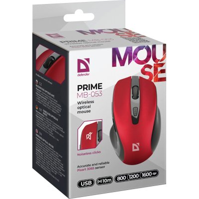 мышь Defender Prime MB-053 Red Красный