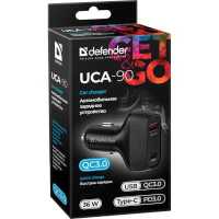 автомобильное зарядное устройство Defender UCA-90 83836 Черный