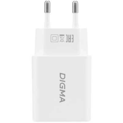 сетевое зарядное устройство Digma DGW2D0F110WH