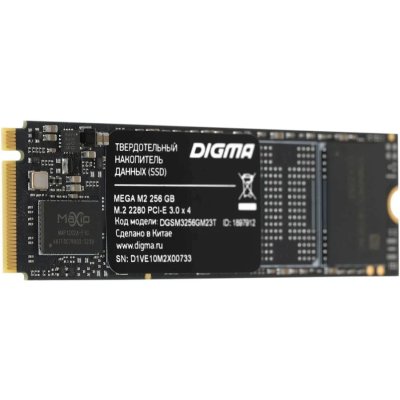 SSD диск Digma Mega M2 256Gb DGSM3256GM23T Черный