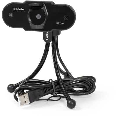 веб-камера ExeGate BlackView C525 HD Tripod черный