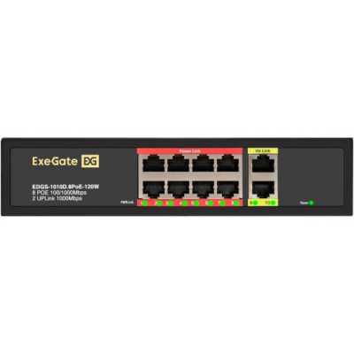 коммутатор ExeGate EDGS-1010D.8PoE-120W EX299023RUS
