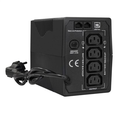 ИБП ExeGate Power Back BNB-1000.LED.AVR.4C13.RJ.USB Черный