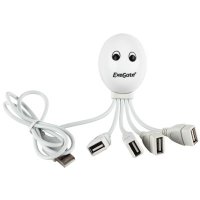 разветвитель USB Exegate UH-140 белый