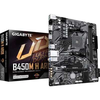 материнская плата GigaByte B450M H ARGB