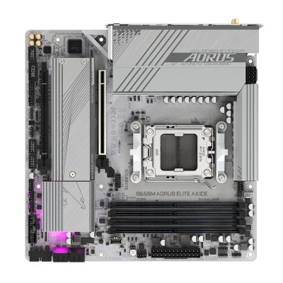 материнская плата GigaByte B650M Aorus Elite AX ICE Белый