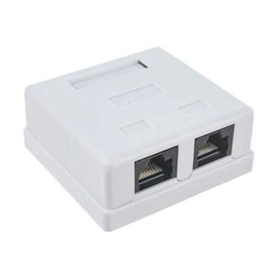 розетка компьютерная Hyperline SB1-2-8P8C-C5e-WH Белый