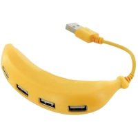 разветвитель USB Konoos UK-44 желтый