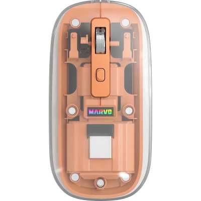 мышь Marvo Prism B10 M810W OR Оранжевый, прозрачный