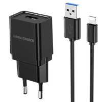 сетевое зарядное устройство More choice NC33i Black Черный