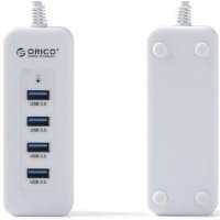 разветвитель USB Orico U3R1H4-WH белый