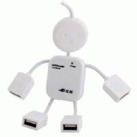разветвитель USB PC PET Human белый