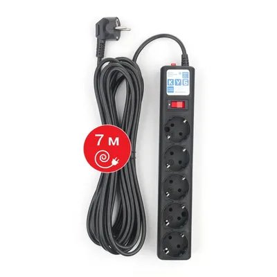 сетевой удлинитель Power Cube SPG5-7M черный