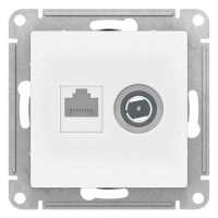 двойная розетка Schneider Electric AtlasDesign ATN000189 Белый