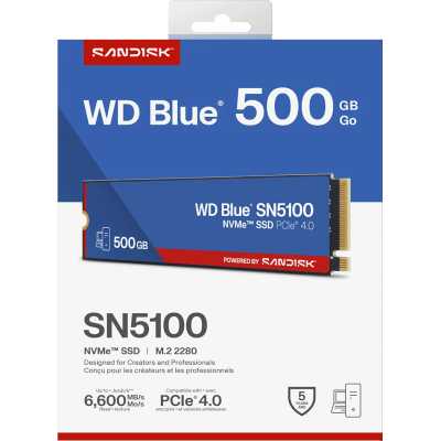 SSD диск WD Blue SN5100 500Gb WDS500G5B0E Синий