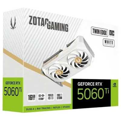 видеокарта Zotac nVidia GeForce RTX 5060 Ti Twin Edge OC White 16Gb ZT-B50620Q-10M Белый